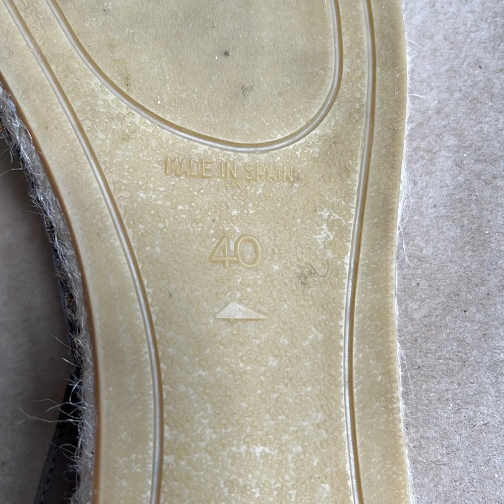 Act-Series espadrille shoes slingback leather taupe US 9 EU 40 quiet luxury